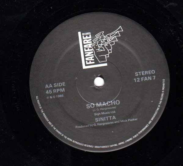 Sinitta - So Macho! | Fanfare Records (12 FAN 7) - 4