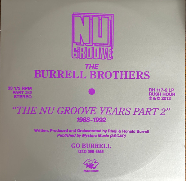 Burrell - The Nu Groove Years Part 2 1988-1992 | Rush Hour (RH 117-2 LP) Burrell - The Nu Groove Years Part 2 1988-1992 | Rush Hour (RH 117-2 LP)