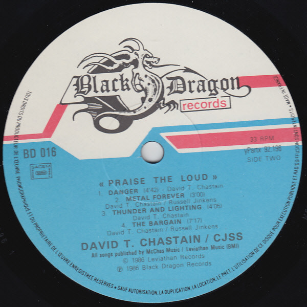 CJSS , David T. Chastain - Praise The Loud | Black Dragon Records (BD 016) - 4 CJSS , David T. Chastain - Praise The Loud | Black Dragon Records (BD 016) - 4