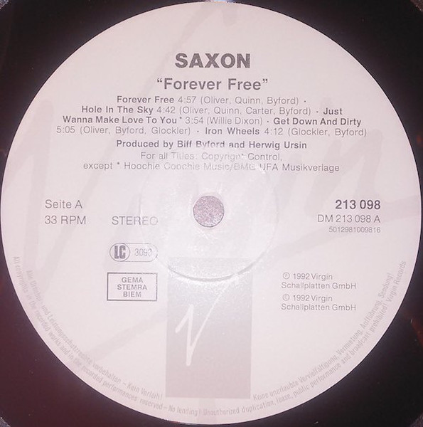 Saxon - Forever Free | Virgin (213 098) - 3
