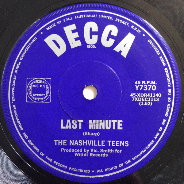 The Nashville Teens - The Biggest Night Of Her Life | Decca (Y7370) - 2