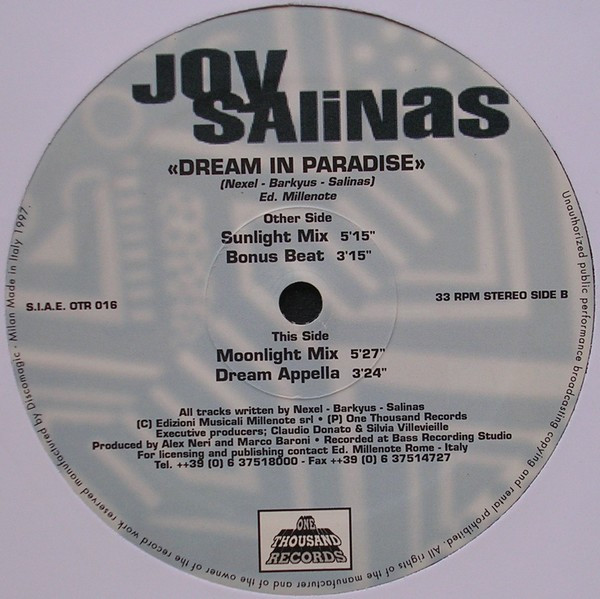 Joy Salinas - Dream In Paradise | One Thousand Records (OTR 016) - 3 Joy Salinas - Dream In Paradise | One Thousand Records (OTR 016) - 3