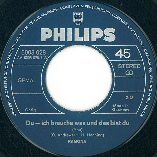 Ramona Wulf - Du - Ich Brauche Was Und Das Bist Du | Philips (6003 028) - 3