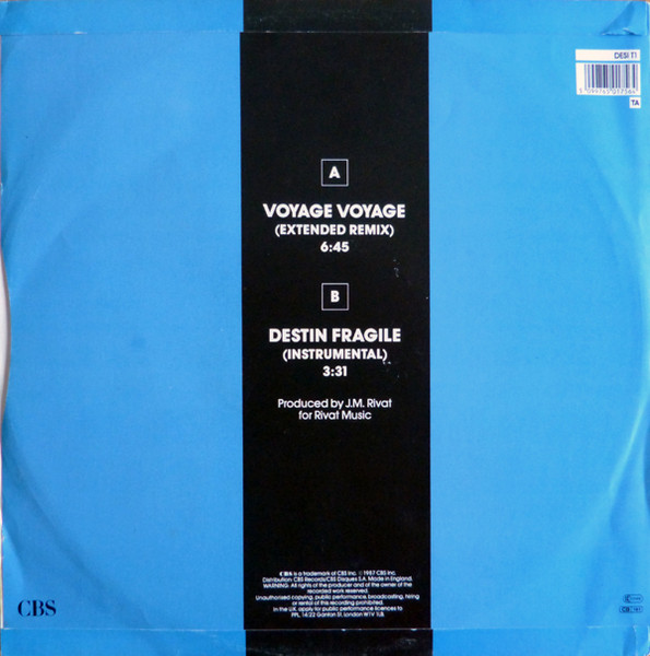 Desireless - Voyage Voyage | CBS (DESI T1) - 3 Desireless - Voyage Voyage | CBS (DESI T1) - 3