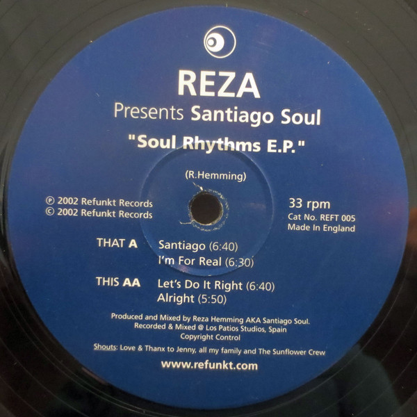 Santiago Soul - Soul Rhythms E.P. | Refunkt Records (REFT 005) - main Santiago Soul - Soul Rhythms E.P. | Refunkt Records (REFT 005) - main