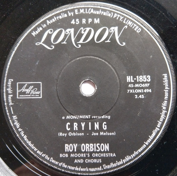 Roy Orbison - Crying | London Records (HL-1853)