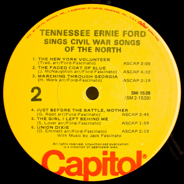 Tennessee Ernie Ford - Tennessee Ernie Ford Sings Civil War Songs Of The North | Capitol Records (SM-1539) - 4