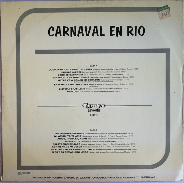 Various - Carnaval De Rio | Olympo (L-97)