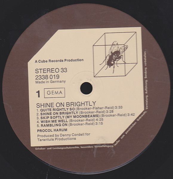 Procol Harum - Shine On Brightly / Home | Cube Records (2635 009) - 4 Procol Harum - Shine On Brightly / Home | Cube Records (2635 009) - 4