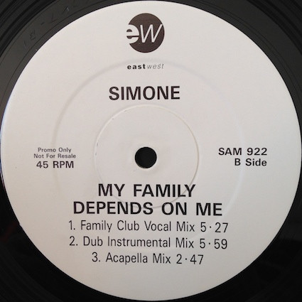 Simone - My Family Depends On Me | EastWest (SAM 922)