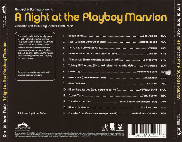 Dimitri From Paris - A Night At The Playboy Mansion | Astralwerks (ASW 49122-2) - 2