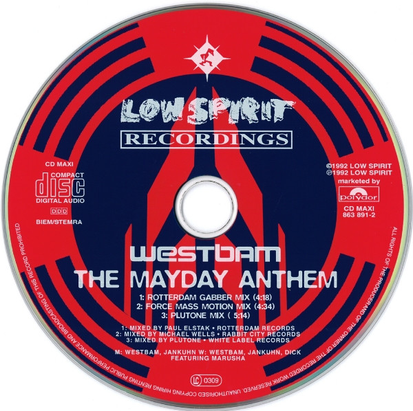 WestBam - The Mayday Anthem (Remixes) | Low Spirit Recordings (863 891-2) - 3