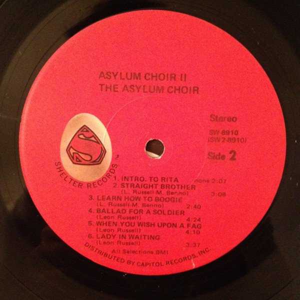 Leon Russell , Marc Benno - Asylum Choir II | Shelter Records (SW-8910) - 4