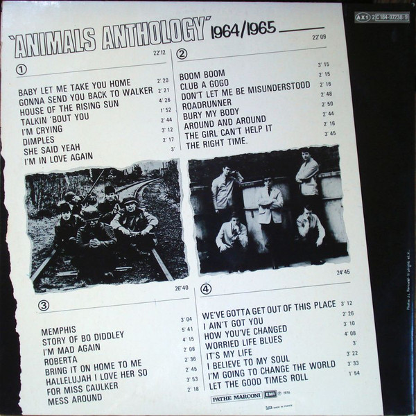 The Animals - Animals Anthology | Pathé Marconi EMI (2C 184-97238/9) - 4 The Animals - Animals Anthology | Pathé Marconi EMI (2C 184-97238/9) - 4