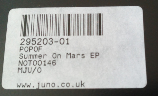 Popof - Summer On Mars e.p. | Notorious Elektro (NOTO014)