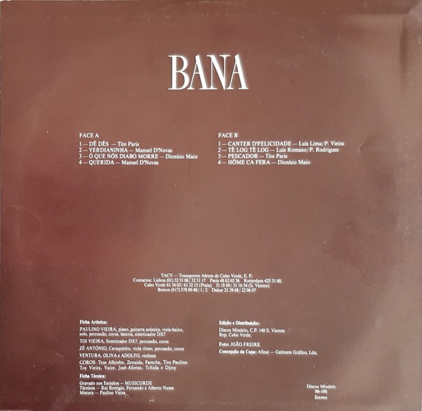 Bana - Bana | Discos Mindelo (06-100) - 2