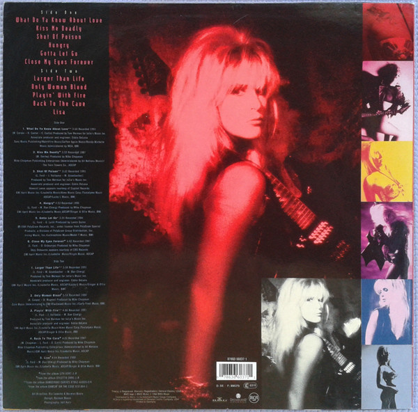 Lita Ford - The Best Of Lita Ford | RCA (07863 66037 1) - 2