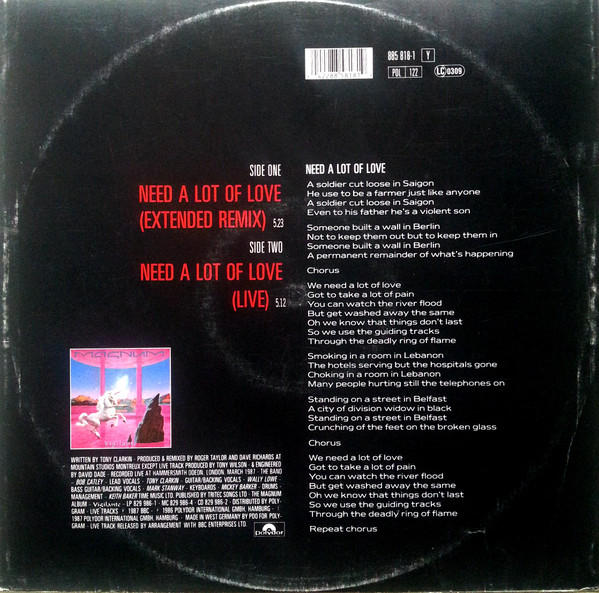Magnum - Need A Lot Of Love | Polydor (885 818-1) - 2