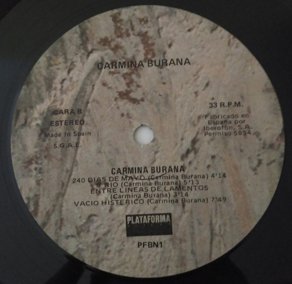 Carmina Burana - Carmina Burana | Plataforma Discos (PF BN 1) - 3