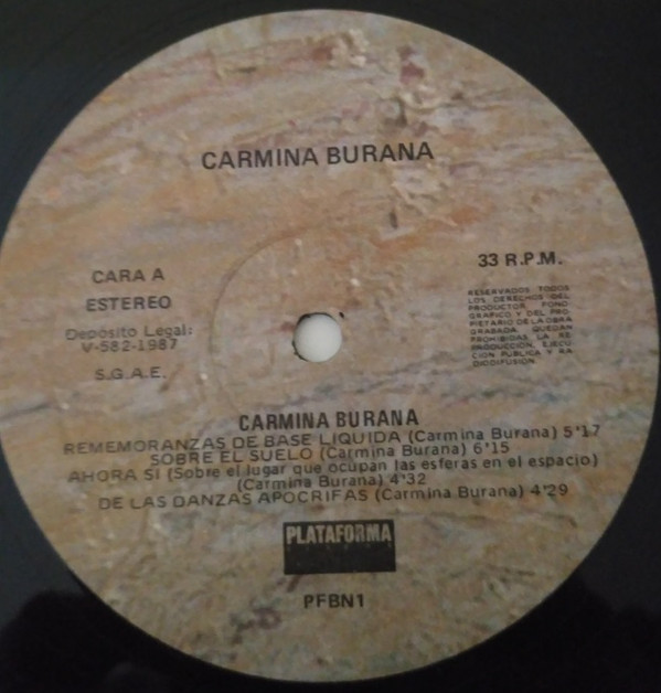 Carmina Burana - Carmina Burana | Plataforma Discos (PF BN 1) - 2