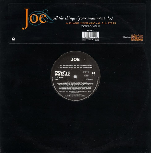 Joe / The Island Inspirational All-Stars - All The Things (Your Man Won't Do) | Island Records (12 IS 634) - main
