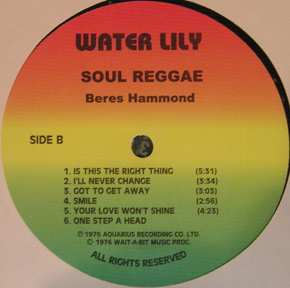 Beres Hammond - Soul Reggae | Water Lily (ARCO LP 003) - 4 Beres Hammond - Soul Reggae | Water Lily (ARCO LP 003) - 4