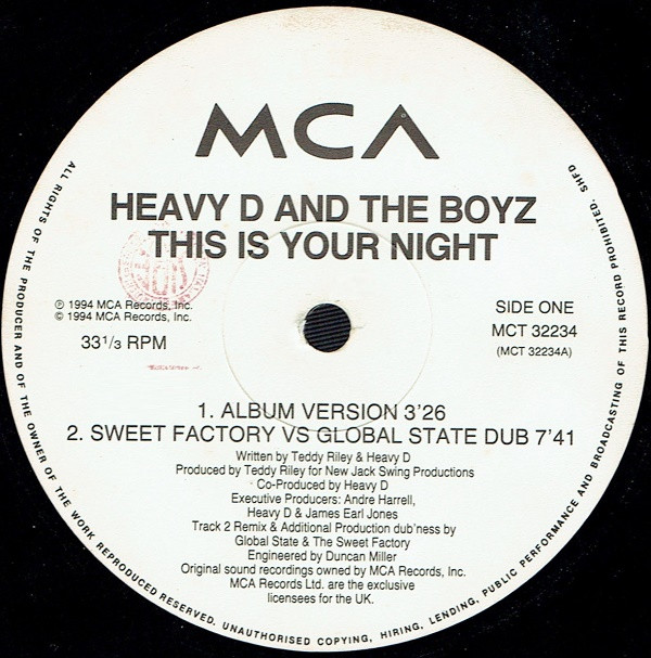 Heavy D. & The Boyz - This Is Your Night | MCA Records (MCT 32234) - main