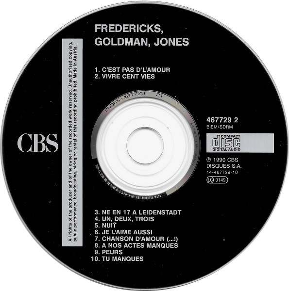 Fredericks Goldman Jones - Fredericks Goldman Jones | CBS (CBS 467729 2) - 3