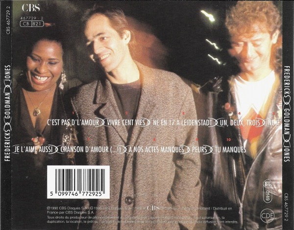 Fredericks Goldman Jones - Fredericks Goldman Jones | CBS (CBS 467729 2) - 2