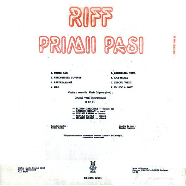 Riff - Primii Pași | Electrecord (ST-EDE 03634) - 2 Riff - Primii Pași | Electrecord (ST-EDE 03634) - 2