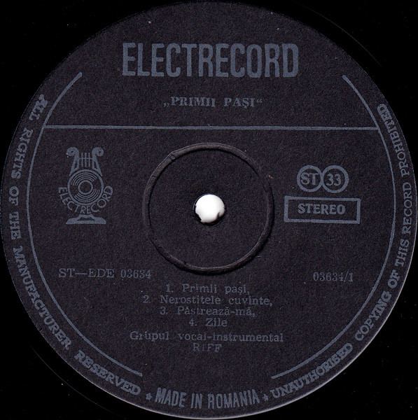 Riff - Primii Pași | Electrecord (ST-EDE 03634) - 3 Riff - Primii Pași | Electrecord (ST-EDE 03634) - 3