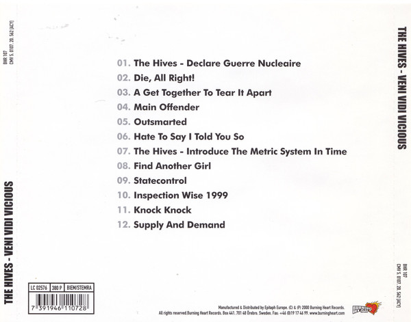 The Hives - Veni Vidi Vicious | Burning Heart Records (BHR 107) - 2