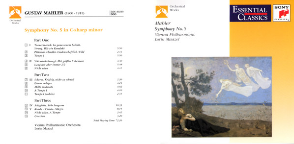 Gustav Mahler • Wiener Philharmoniker , Lorin Maazel - Symphony No. 5 | Sony Classical (SBK 89289) - 2