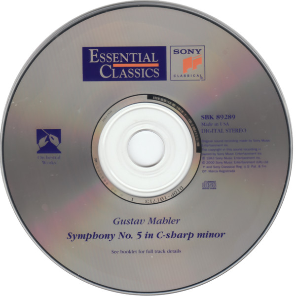 Gustav Mahler • Wiener Philharmoniker , Lorin Maazel - Symphony No. 5 | Sony Classical (SBK 89289) - 4