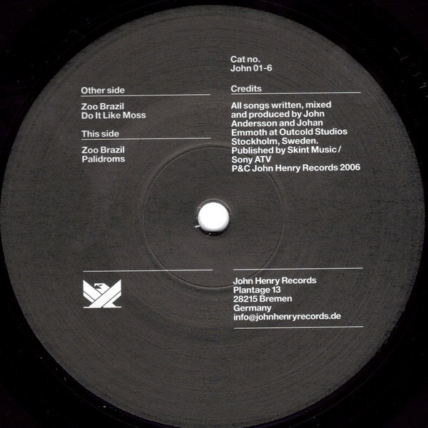 Zoo Brazil - Do It Like Moss / Palidroms | John Henry Records (John 01-6) - main