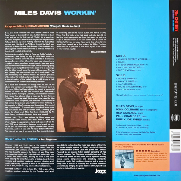 Miles Davis - Workin' | 20th Century Masterworks (350268) - 2