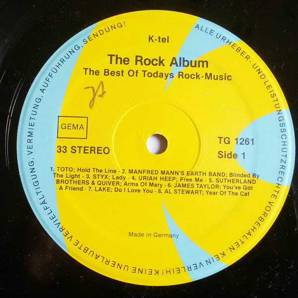 Various - The Rock Album - The Best Of Today's Rock-Music | K-Tel (TG 1261) - 4