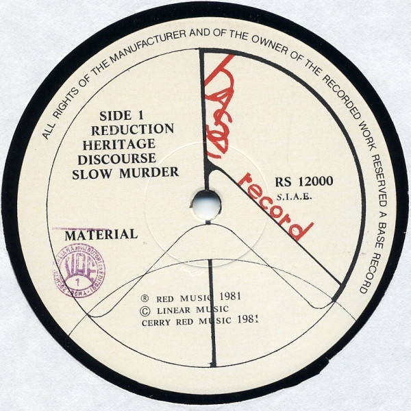 Material - Temporary Music LP | Base Record (RS 12000) - 4