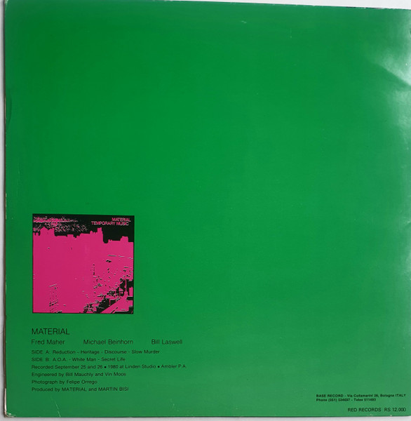 Material - Temporary Music LP | Base Record (RS 12000) - 2
