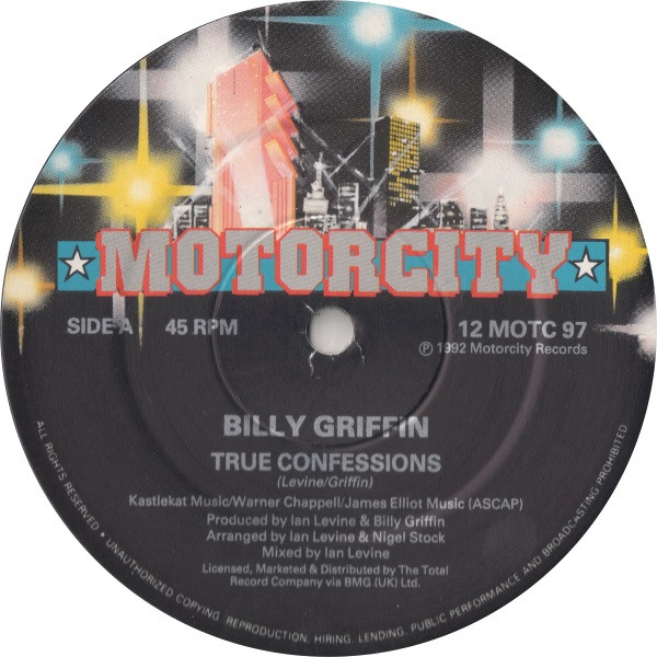 Billy Griffin - True Confessions | Motorcity Records (12MOTC 97) - 3