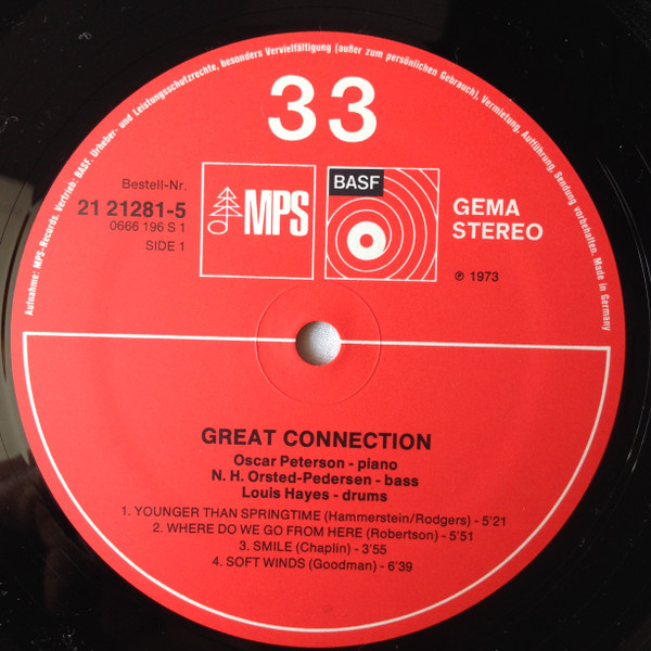 Oscar Peterson - Great Connection | MPS Records (2121281-5) - 3 Oscar Peterson - Great Connection | MPS Records (2121281-5) - 3