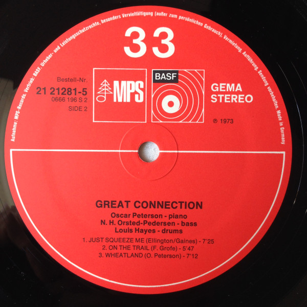 Oscar Peterson - Great Connection | MPS Records (2121281-5) - 4 Oscar Peterson - Great Connection | MPS Records (2121281-5) - 4
