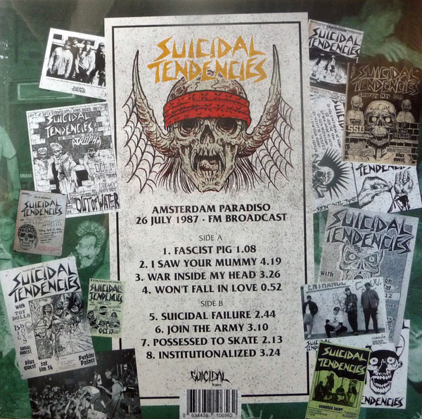 Suicidal Tendencies - Amsterdam Paradiso, 26 July 1987 - Fm Broadcast | Suicidal Records (SUX290) - 2 Suicidal Tendencies - Amsterdam Paradiso, 26 July 1987 - Fm Broadcast | Suicidal Records (SUX290) - 2
