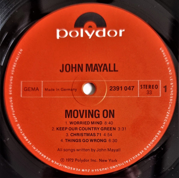 John Mayall - Moving On | Polydor (2391 047) - 3