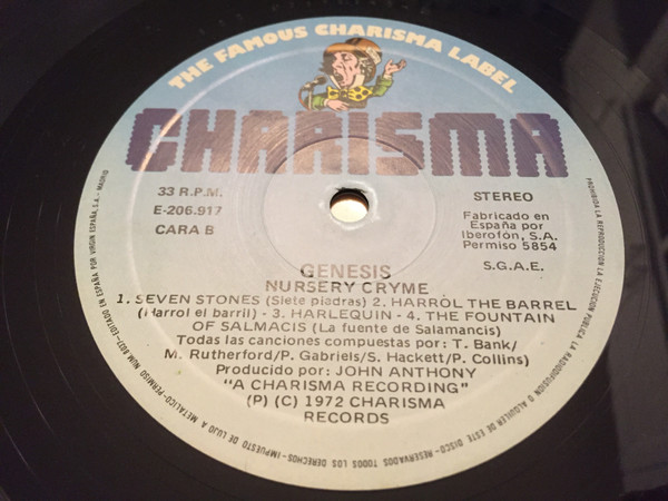Genesis - Nursery Cryme | Charisma (E-206.917) - 3