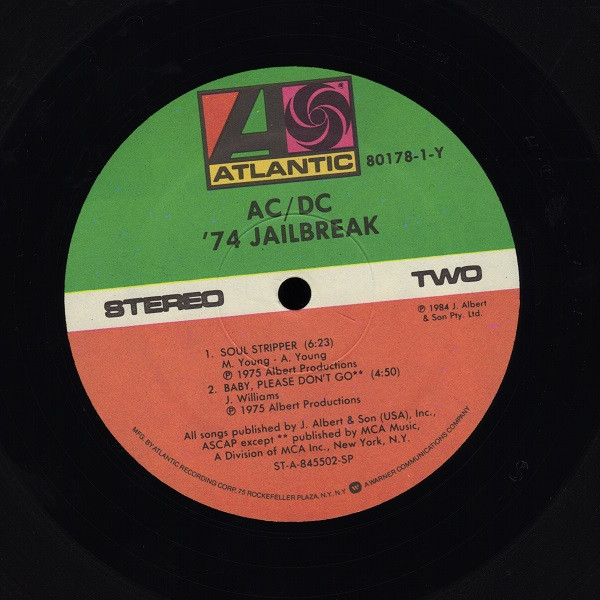 AC/DC - '74 Jailbreak | Atlantic (80178-1-Y) - 4