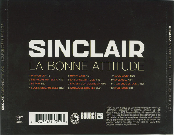 Sinclair - La Bonne Attitude | Source (7243 8 4413521) - 2 Sinclair - La Bonne Attitude | Source (7243 8 4413521) - 2