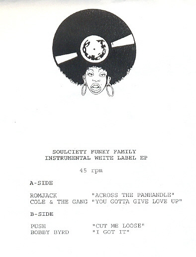 Various - Soulciety Funky Family Instrumental White Label EP | Soulciety Records (ME 028) - 2 Various - Soulciety Funky Family Instrumental White Label EP | Soulciety Records (ME 028) - 2
