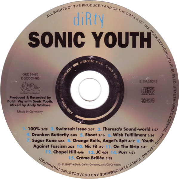 Sonic Youth - Dirty | DGC (GED24485) - 3