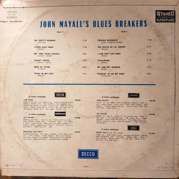 John Mayall & The Bluesbreakers - Crusade | Decca (192.005) - 2